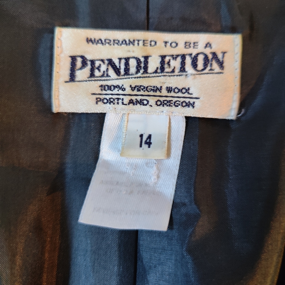 Pendleton Women's Wool Blazer One Button. Size 14… - image 3